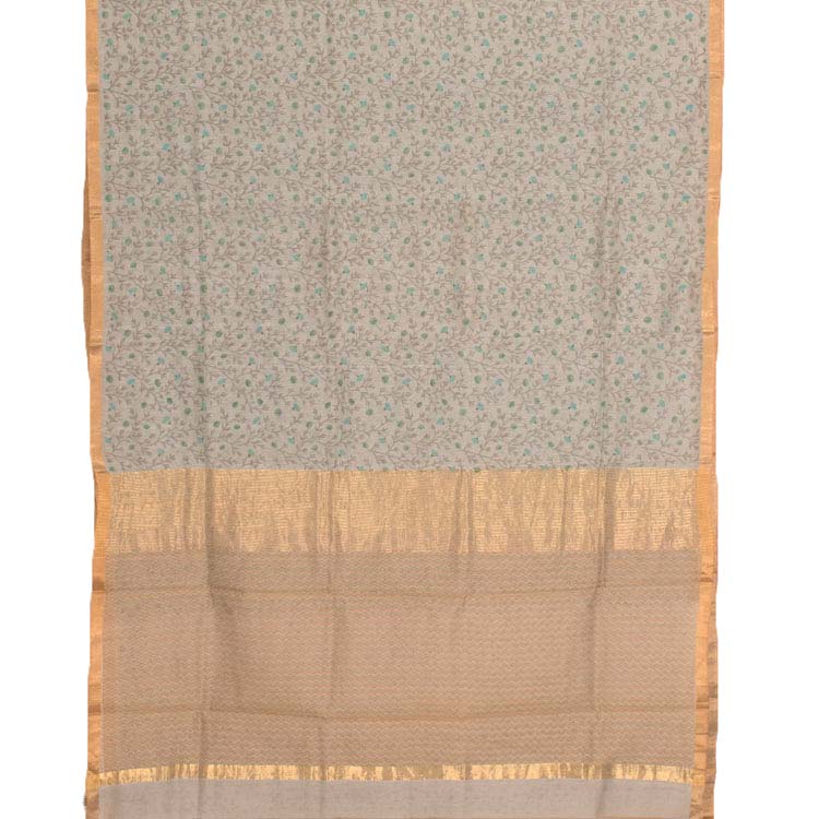 Printed Handloom Chanderi Silk Cotton Saree 10045209