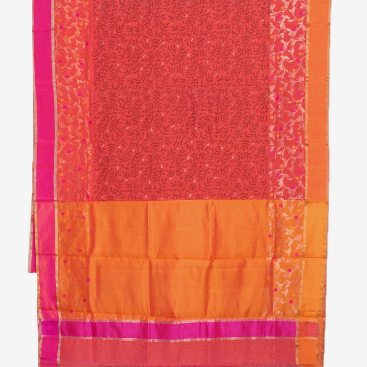 Printed Handloom Chanderi Silk Cotton Saree 10050601