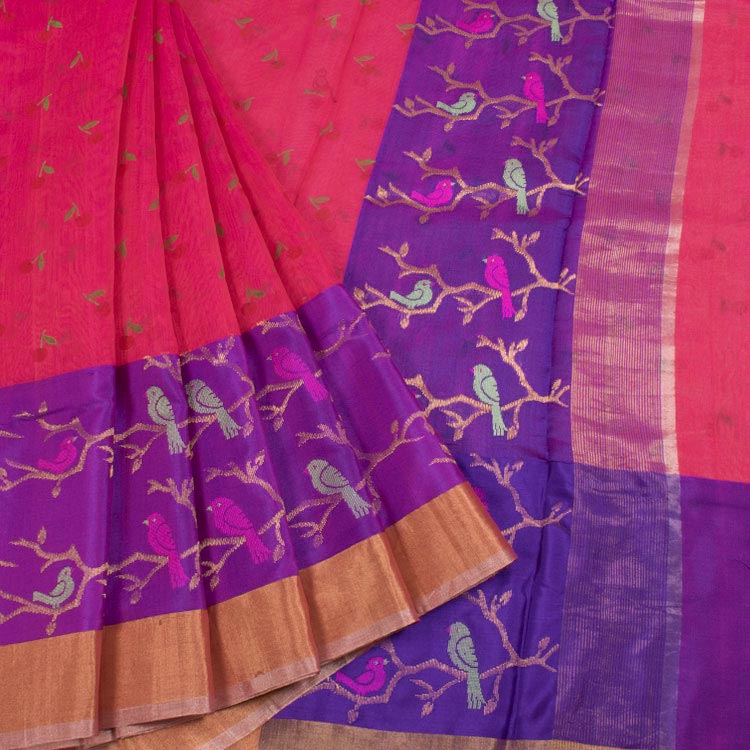 Printed Handloom Chanderi Silk Cotton Saree 10050602