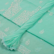 Chikankari Embroidered Cotton Salwar Suit Material 10050961