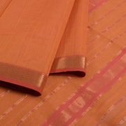 Orange Handloom Maheshwari Saree 10018697