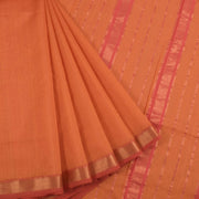 Orange Handloom Maheshwari Saree 10018697