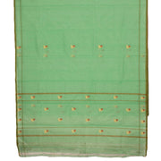 Green Handloom Chanderi Saree 10032539