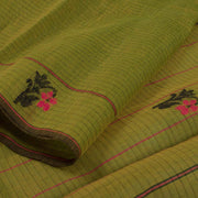 Green Handloom Chanderi Saree 10032542
