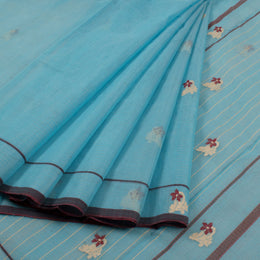 Blue Handloom Chanderi Saree 10032546