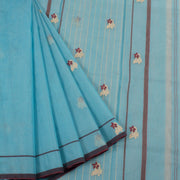 Blue Handloom Chanderi Saree 10032546