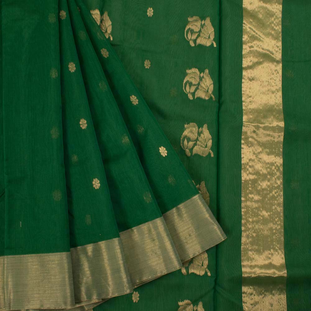 Handloom Chanderi Silk Cotton Saree 10033979