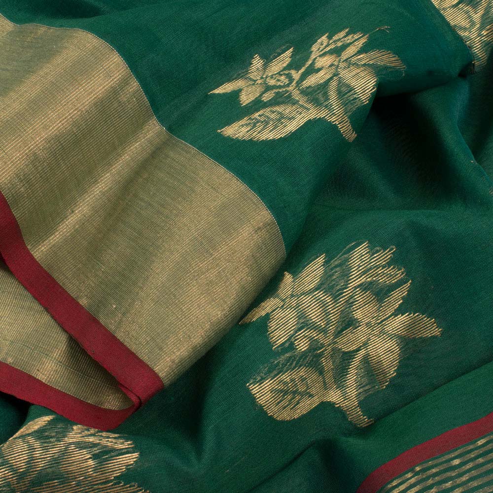 Handloom Chanderi Silk Cotton Saree 10034008
