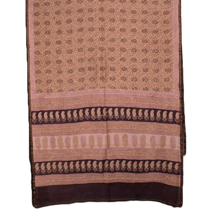 Bagh Printed  Maheshwari Silk Cotton Saree 10046409