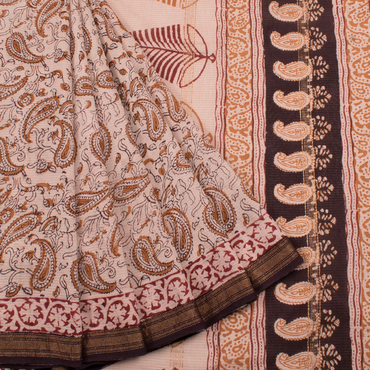 Bagh Printed  Maheshwari Silk Cotton Saree 10046417
