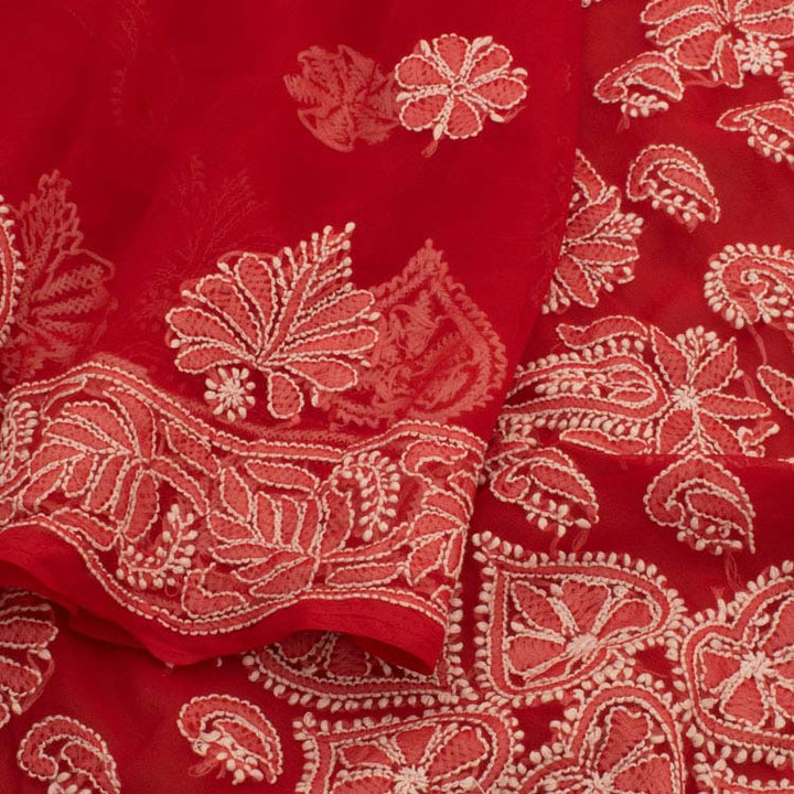 Chikankari Embroidered Georgette Saree 10048975