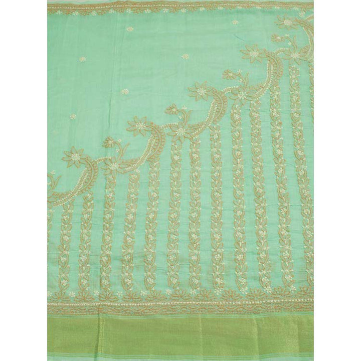 Chikankari Embroidered Chanderi Cotton Saree 10048994