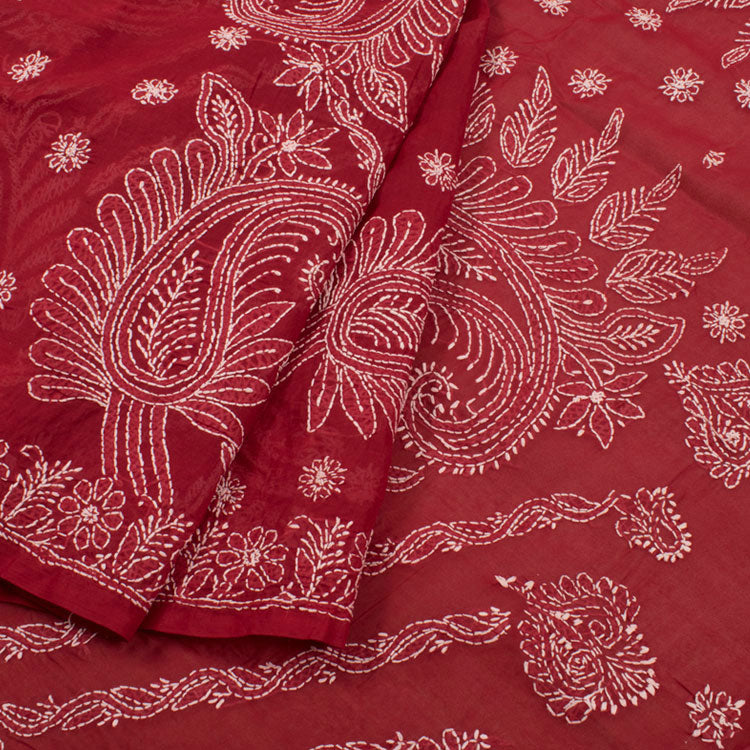 Chikankari Embroidered Cotton Saree 10052485