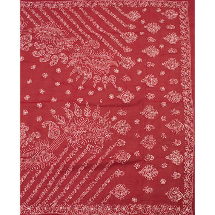 Chikankari Embroidered Cotton Saree 10052485