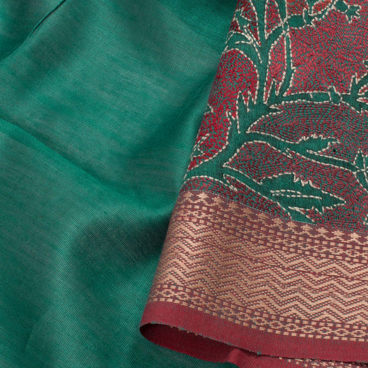 Kantha Embroidered Silk Cotton Blouse Material 10051869