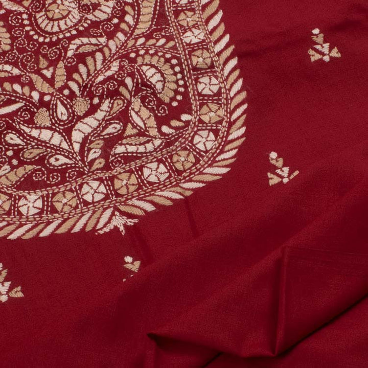 Kantha Embroidered Cotton Kurta Material 10043385