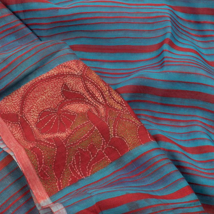 Kantha Embroidered Silk Cotton Kurta Material 10043387
