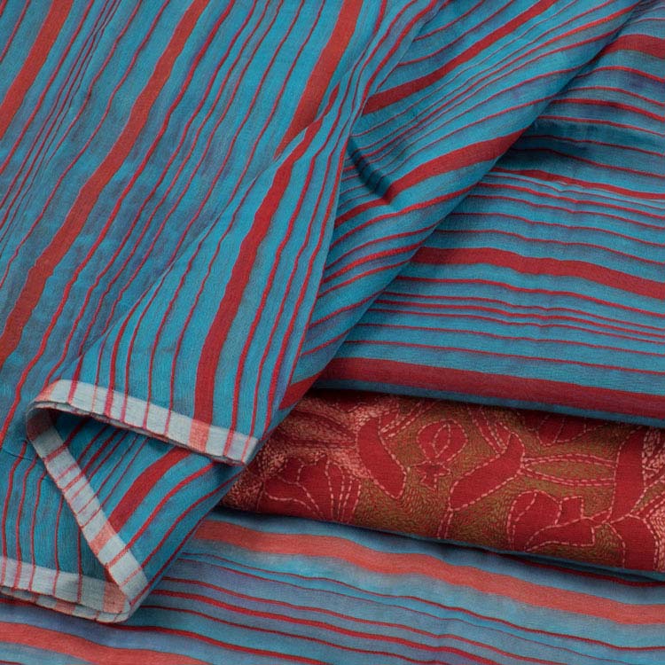 Kantha Embroidered Silk Cotton Kurta Material 10043390