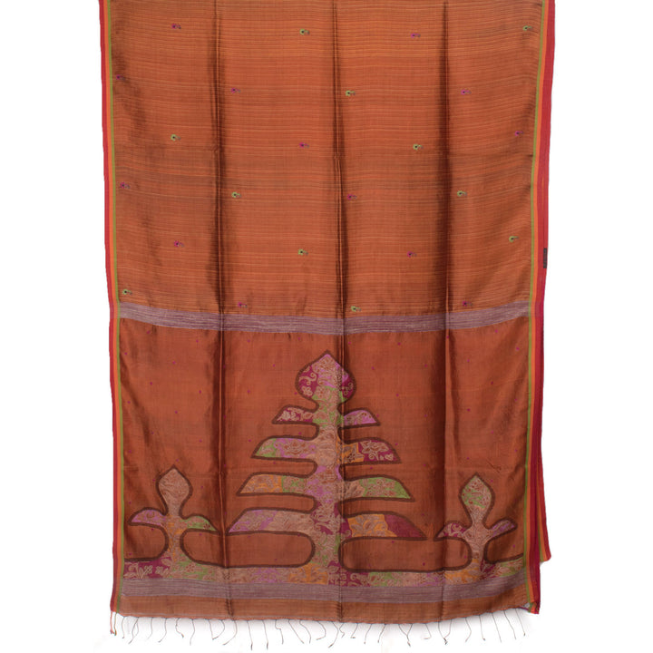 Kantha Embroidered Silk Saree 10017921