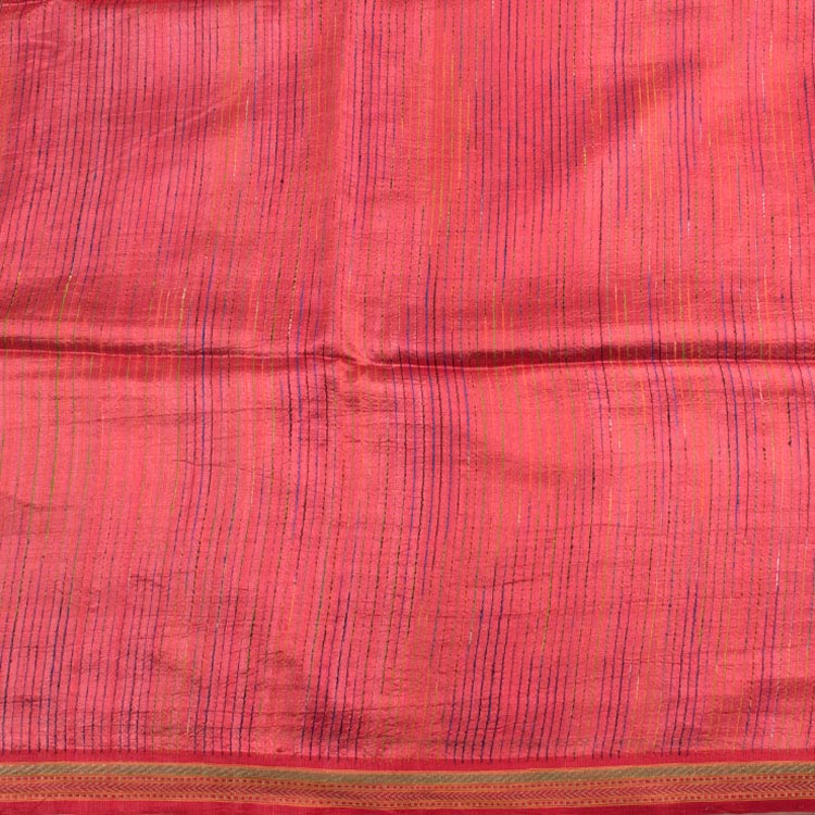 Kantha Embroidered Mulberry Silk Saree 10050184
