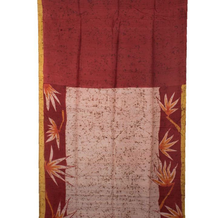 Batik Printed Mulberry  Silk Saree 10053525