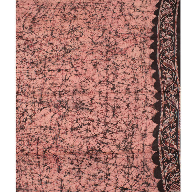 Batik Printed Mulberry  Silk Saree 10053526