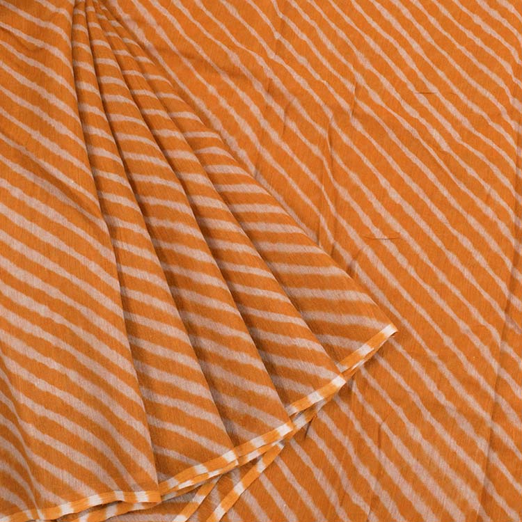 Lehariya Dyed Handloom Linen Saree 10021188