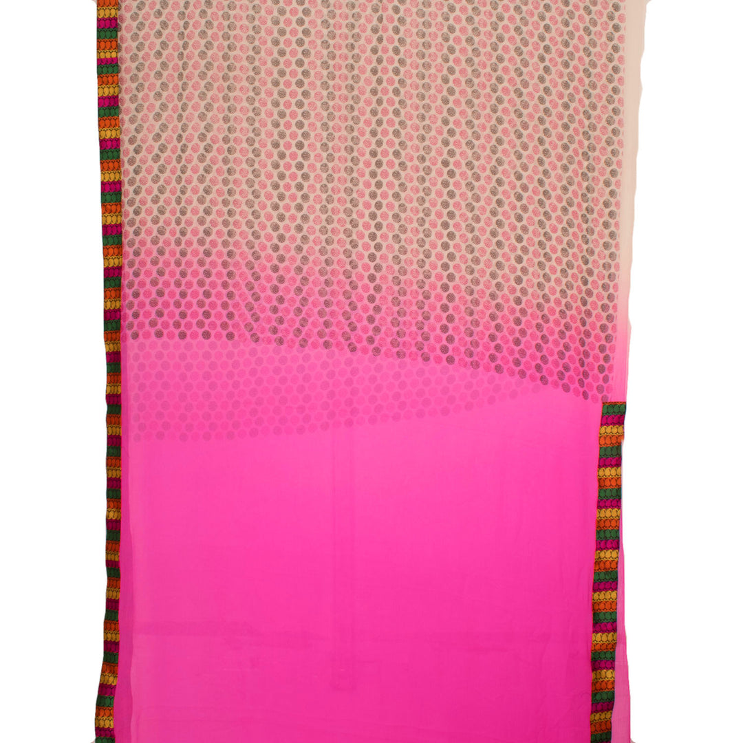 Printed Chiffon Saree with Partly Pallu10031961