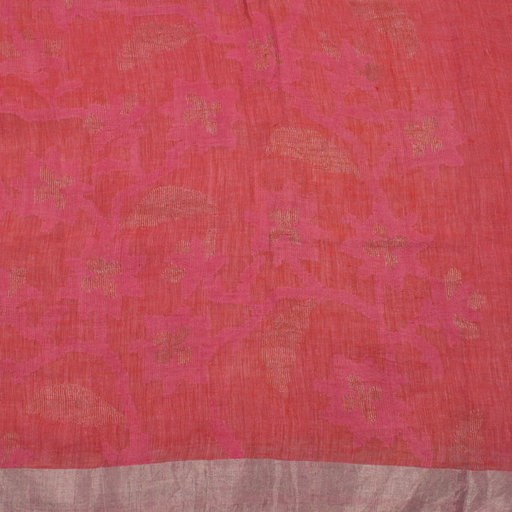 Handloom Bengal Jamdani Linen Saree 10051153