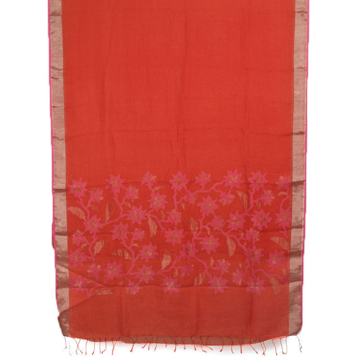 Handloom Bengal Jamdani Linen Saree 10051155