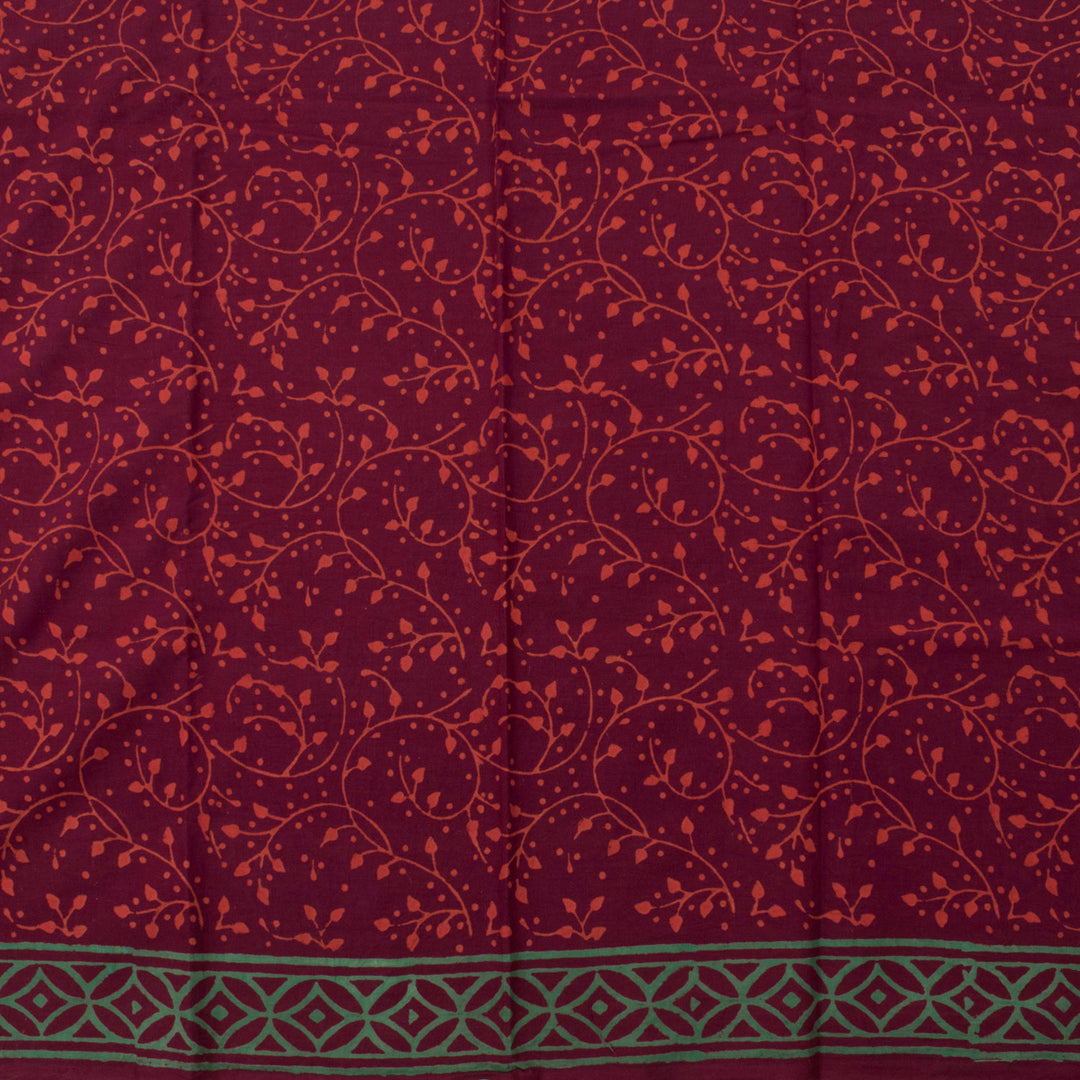 Hand Block Printed Chanderi Cotton Salwar Suit Material 10053656