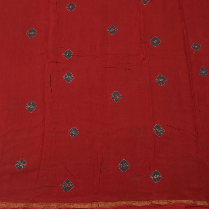 Hand Block Printed Chanderi Cotton Salwar Suit Material 10053659
