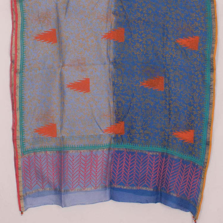 Hand Block Printed Chanderi Silk Cotton Dupatta 10034642