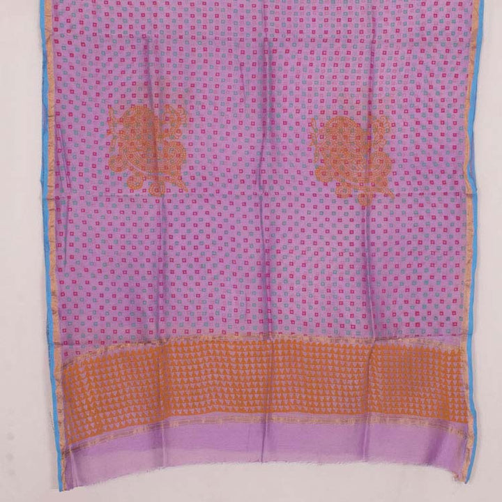 Hand Block Printed Chanderi Silk Cotton Dupatta 10034644