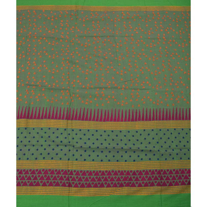 Hand Block Printed Andhra Cotton Saree 10034618