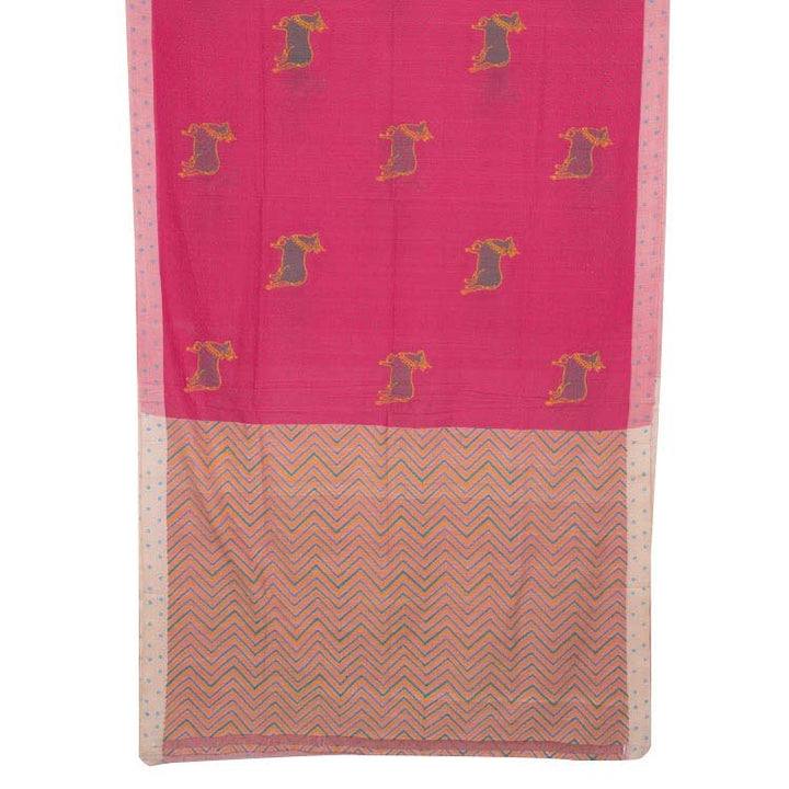 Hand Block Printed Andhra Cotton Saree 10034629
