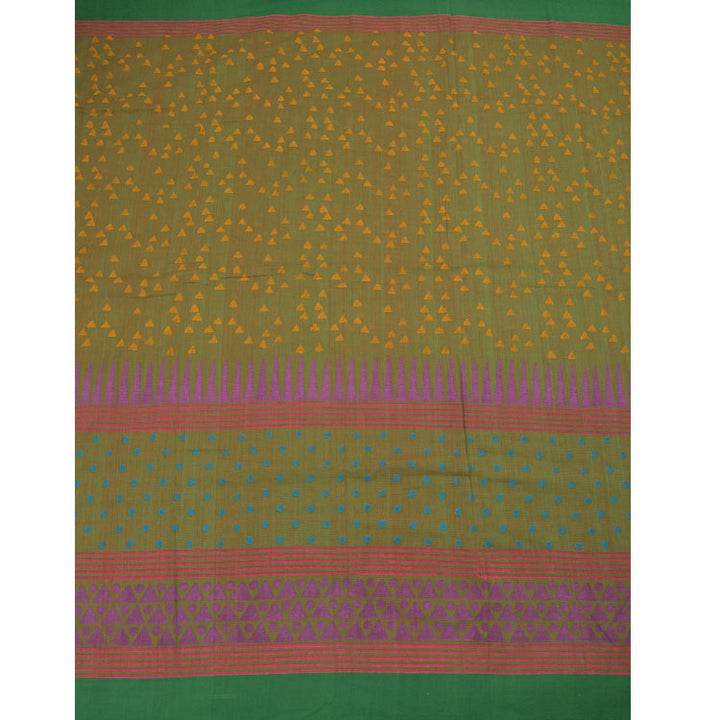 Hand Block Printed Andhra Cotton Saree 10042229