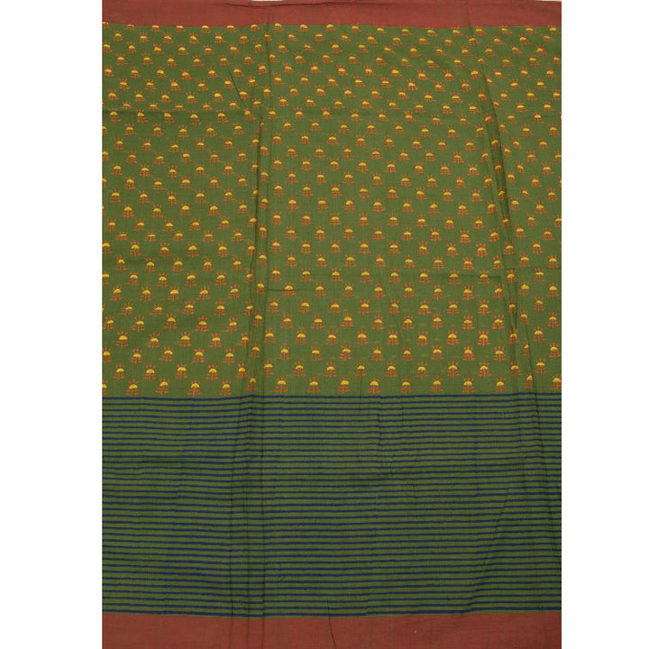 Hand Block Printed Andhra Cotton Saree 10042231