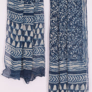 Indigo Bagru Printed Chiffon Dupatta 10015254