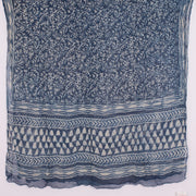 Indigo Bagru Printed Chiffon Dupatta 10015254
