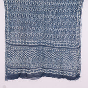 Indigo Bagru Printed Chiffon Dupatta 10015259