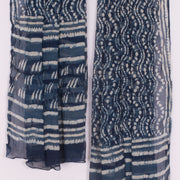 Indigo Bagru Printed Chiffon Dupatta 10015262