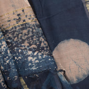 Indigo Dabu Printed Silk Cotton Stole 10037178