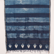Indigo Dabu Printed Silk Cotton Stole 10037180