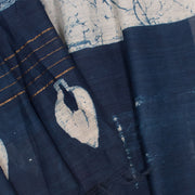 Indigo Dabu Printed Silk Cotton Stole 10037180