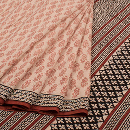 Hand Block Printed Cotton Saree 10037175