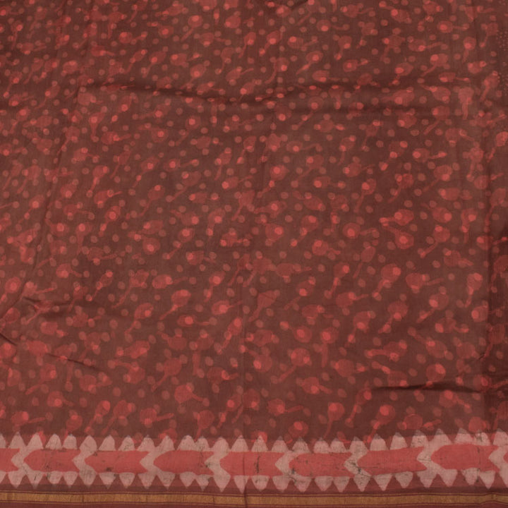 Dabu Printed Chanderi Silk Cotton Saree 10041939