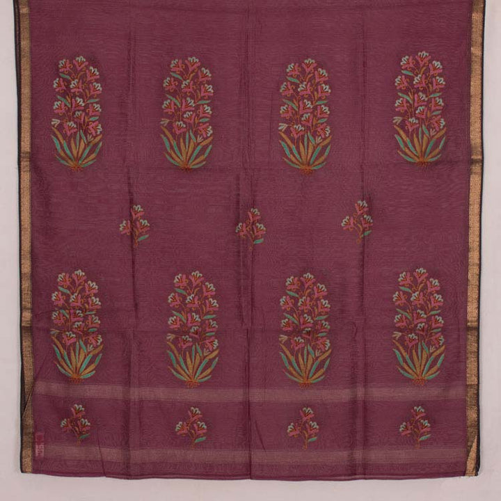 Embroidered Maheshwari Silk Cotton Dupatta 10039818