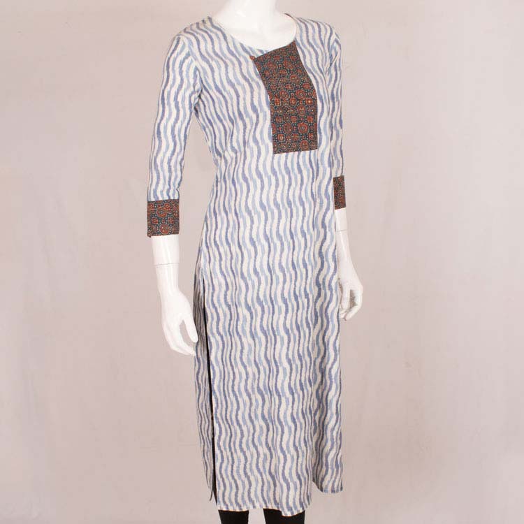 Handcrafted Ikat Cotton Kurta 10039801
