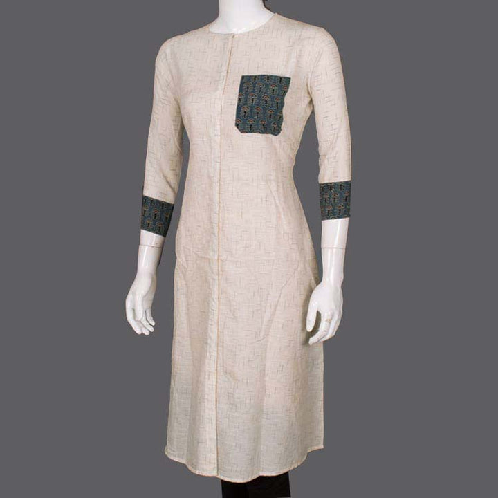 Handcrafted Ikat Cotton Kurta 10039802